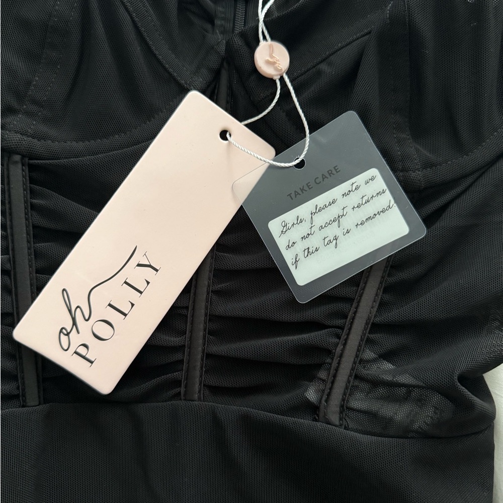 Oh Polly Elegant Black Corset Top